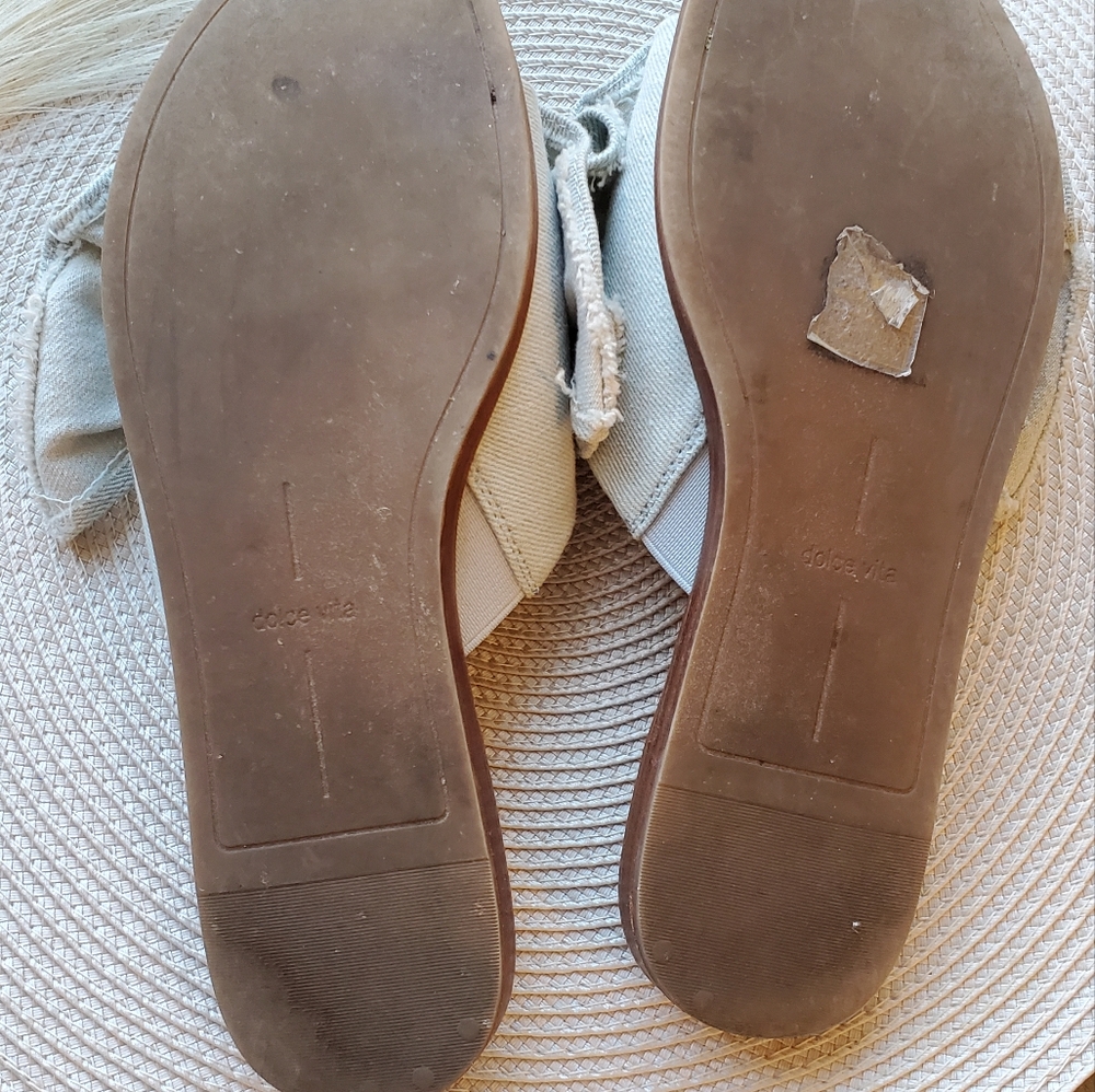 Dolce Vita Denim Bow Slides 7.5 - Picture 4 of 8